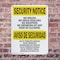Signmission No Drugs Dealers Weapons Bilingual OSHA Security Notice Sign, Plastic, 7in W x 10in L, 2PK OS-2PACK-SN-P-710-L-11598 - alternate 3